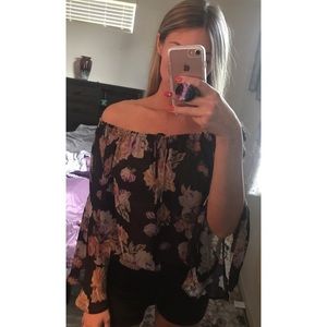 Floral Mesh Top